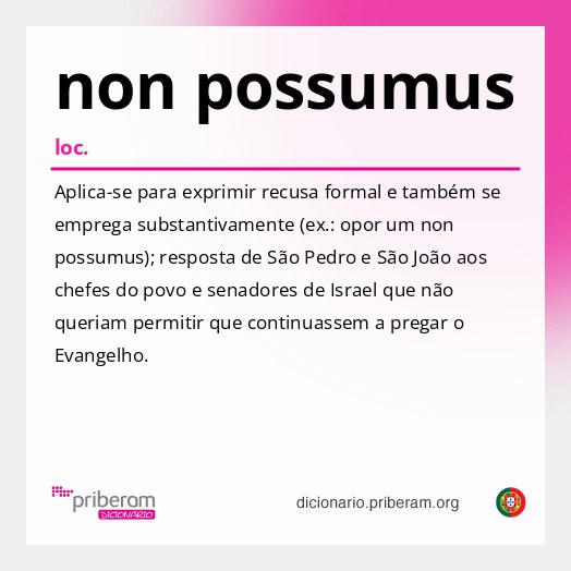 Significado de non possumus